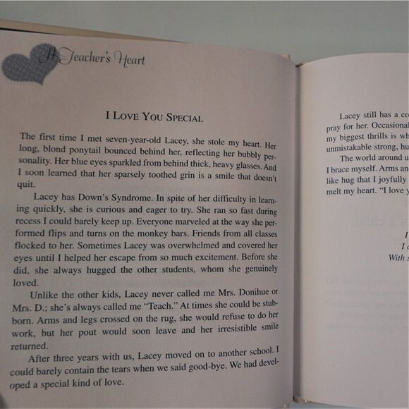 A Teachers Heart: Thank you for Being My Teacher 1998 Barbour Hardcover - Picture 6 of 7